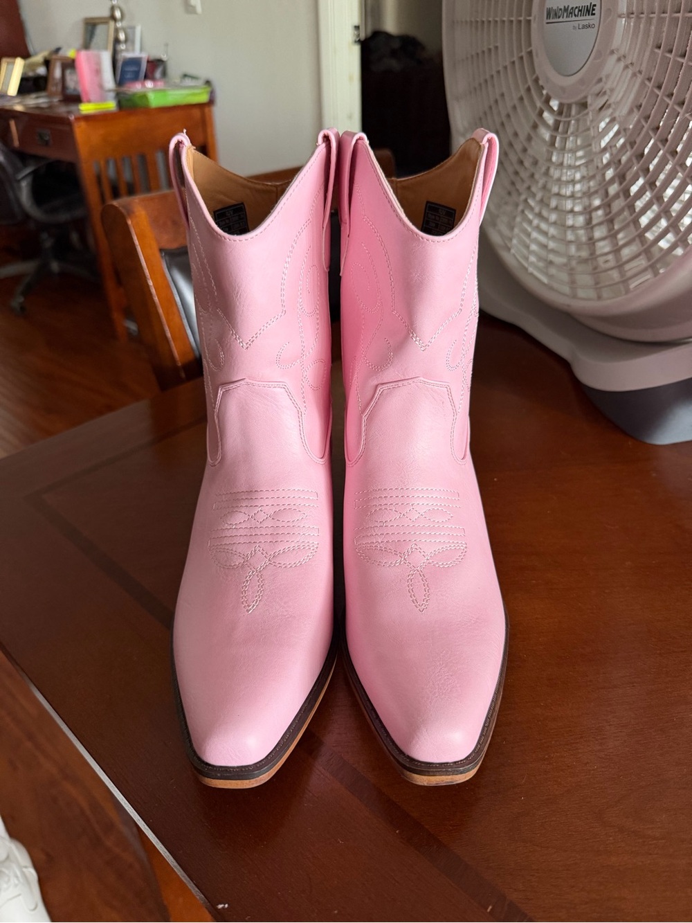 Women’s Pink Western Ankle Boots